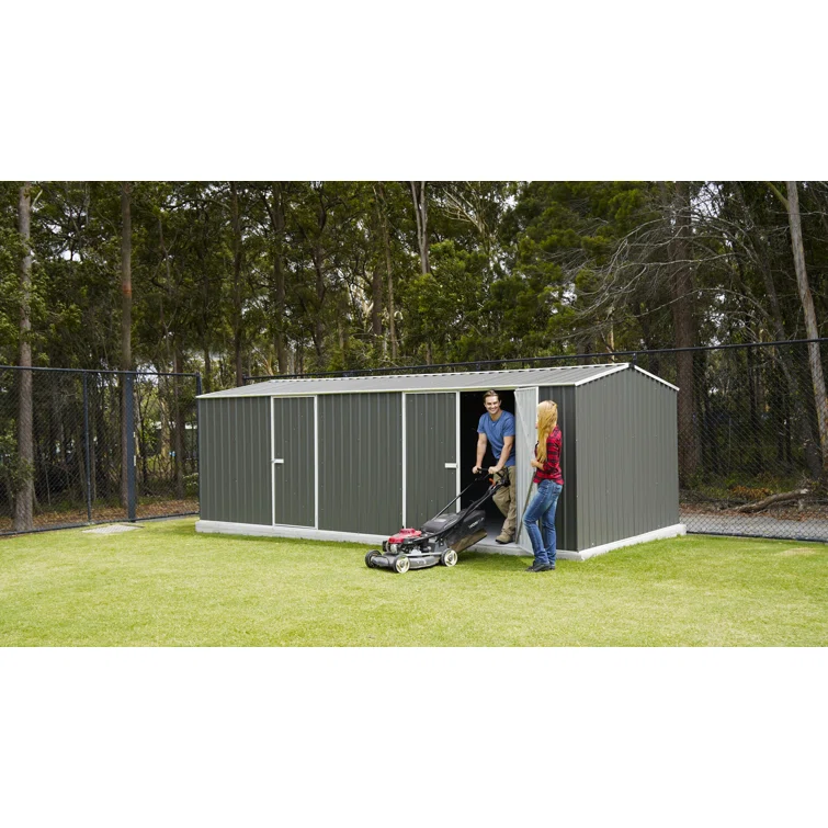 Utility 20 ft. W x 10 ft. D Metal Storage Shed