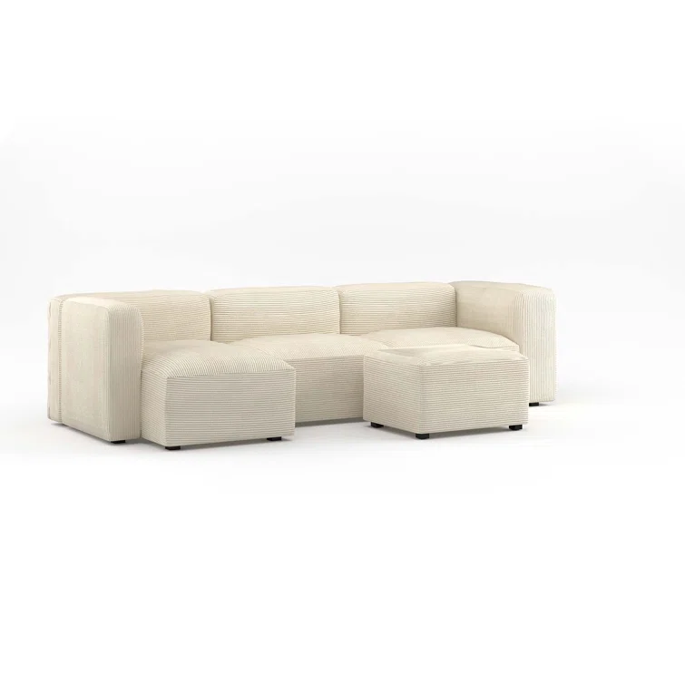 Winnie 4 - Piece Corduroy Sectional