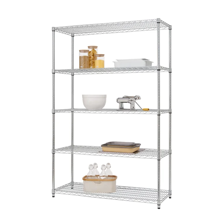 48" W x 18" D x 72" H 5 Tier Wire Shelving
