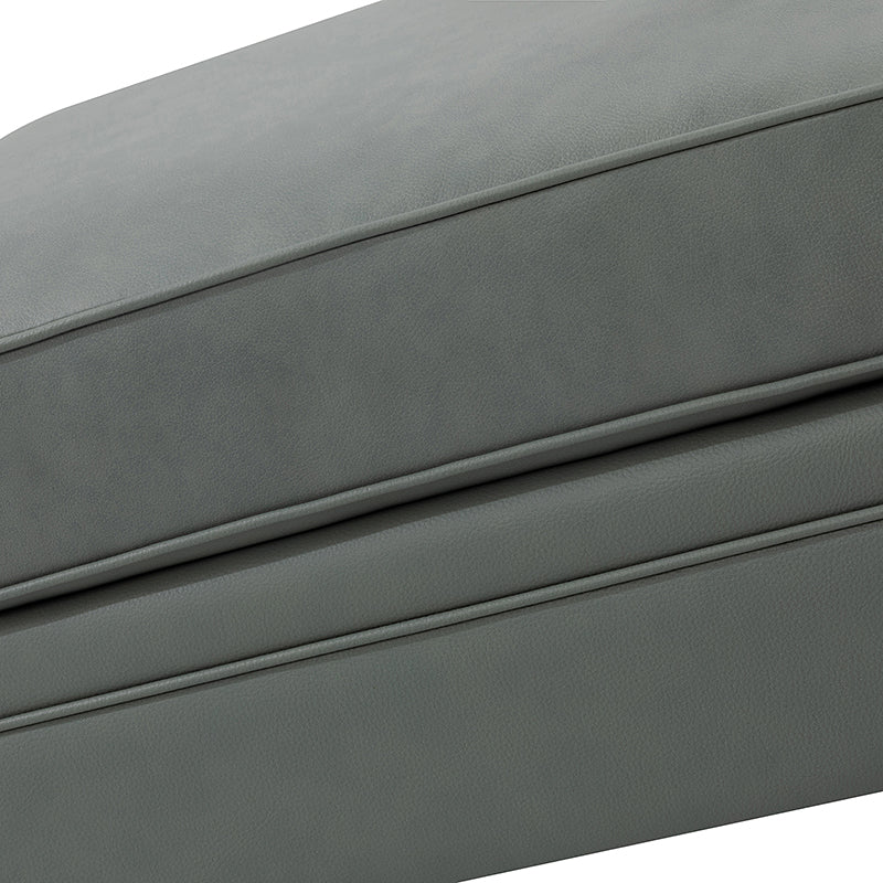 Basilio Contemporary Genuine Leather Ottoman for Living Room
