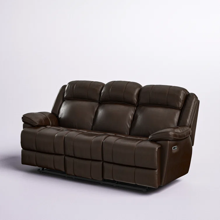 Milladore 86'' Leather Power Reclining Sofa