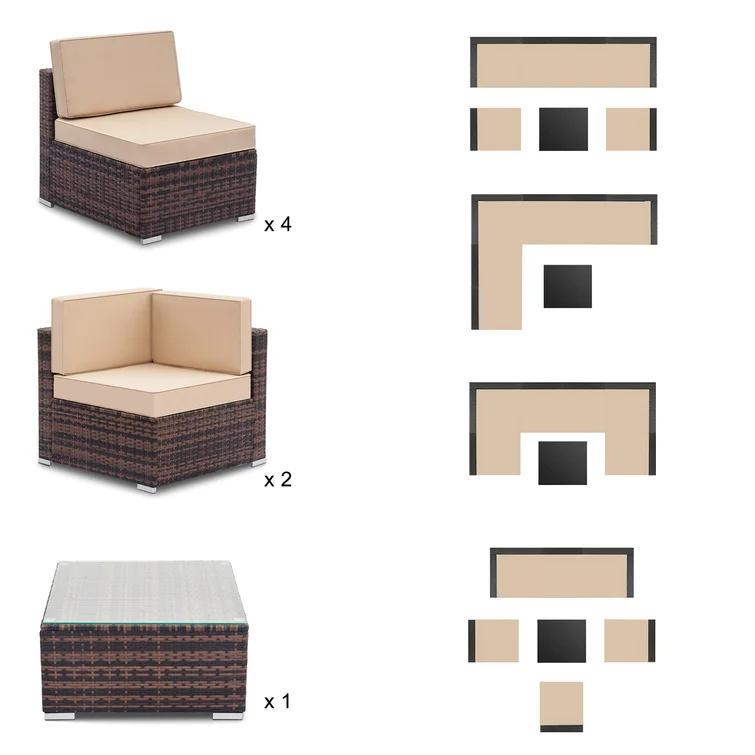 Aldebaran 6 - Person Outdoor Seating Group with Cushions