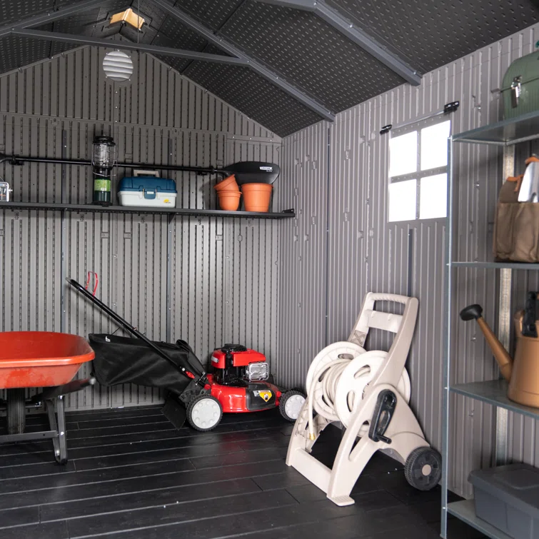 8 Ft. x 10 Ft. High-Density Polyethylene (Plastic) Steel Reinforced Outdoor Storage Shed