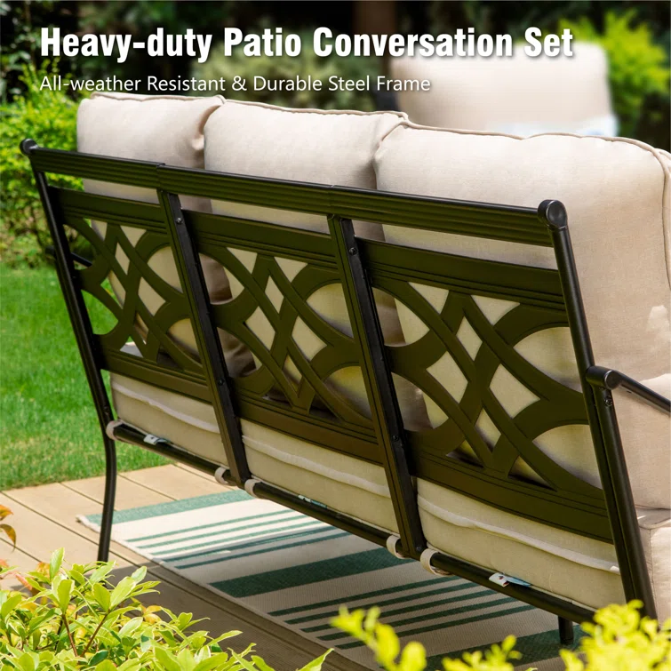 Asfand 5 - Person Outdoor Seating Group with Cushions