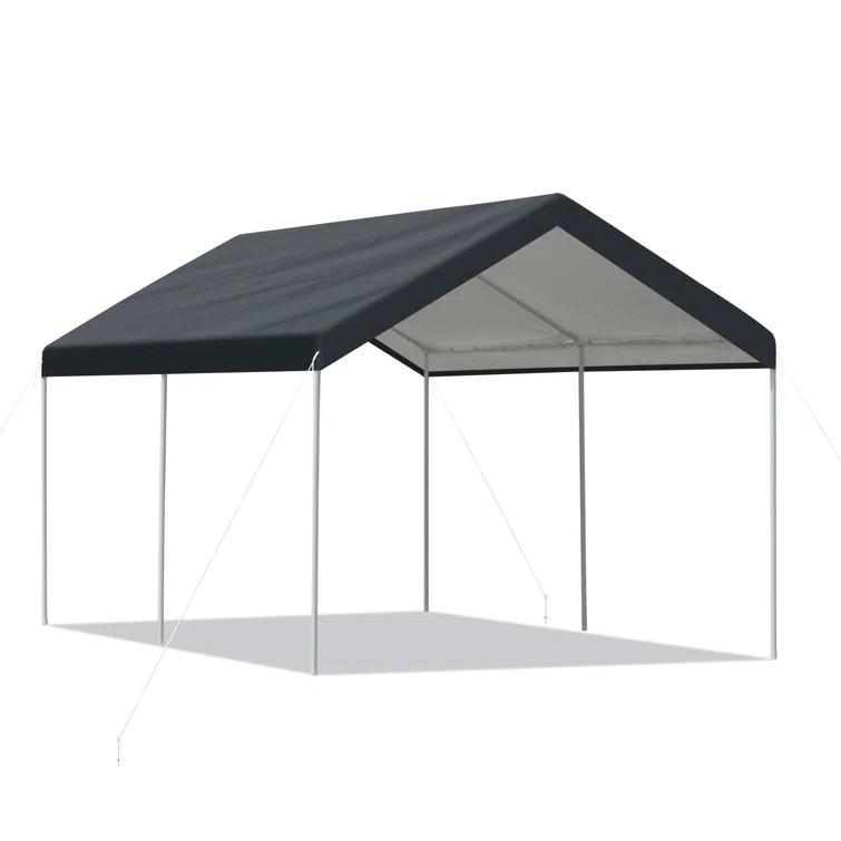 10 ft. W x 20 ft. D Metal Portable Garage Shed