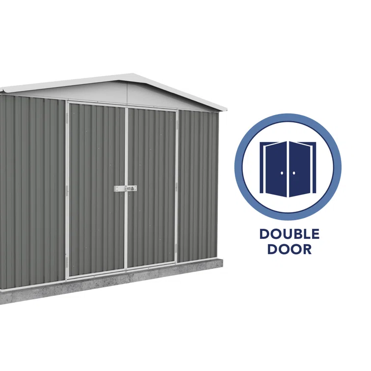 Regent 12 ft. W x 10 ft. D Galvanized Steel Storage Shed