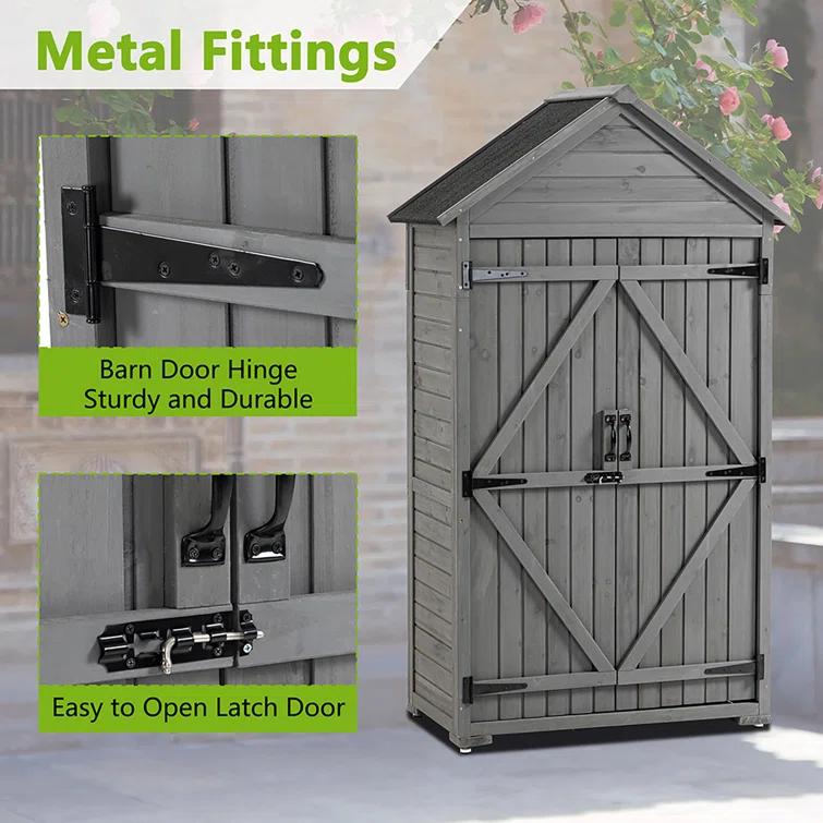 2 ft. W x 3 ft. D Tool Shed