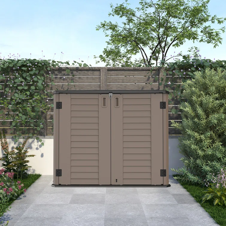 4 ft. W x 4 ft. D Metal Garbage Shed