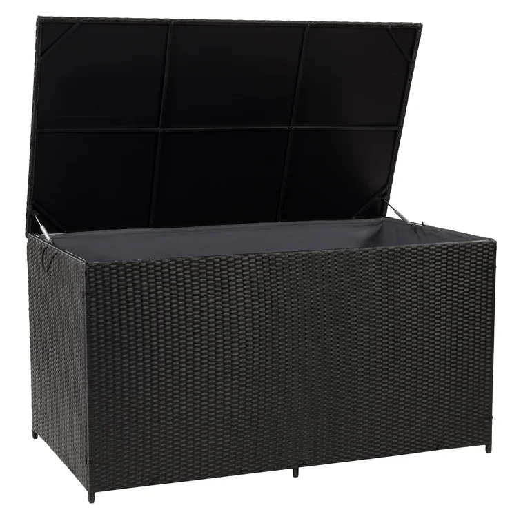 Latitude Run® Parksville 59'' W 224 Gallons Water Resistant Resin Deck Box in Black