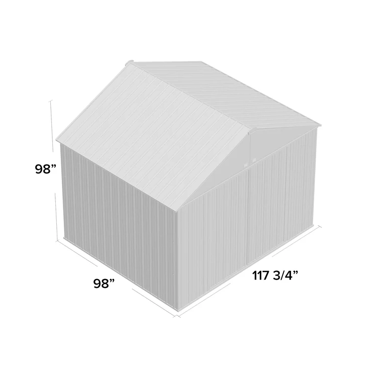EZEE 10 ft. W x 8 ft. D Metal Storage Shed