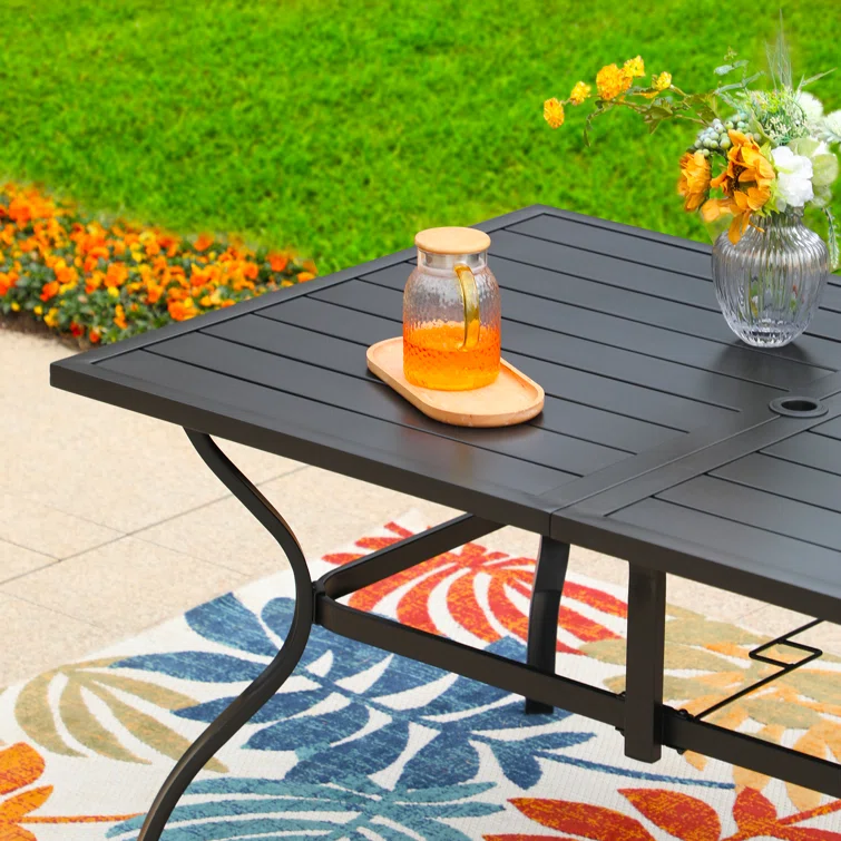 Anran 6 - Person Rectangular Outdoor Dining Set