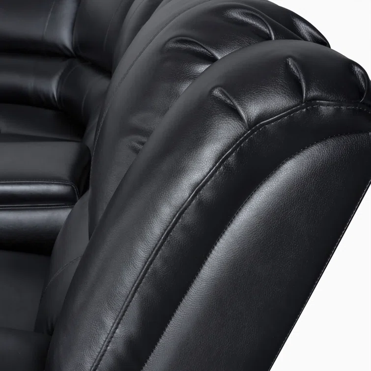 Donnivin 109" Wide Faux Leather Reversible Reclining Corner Sectional