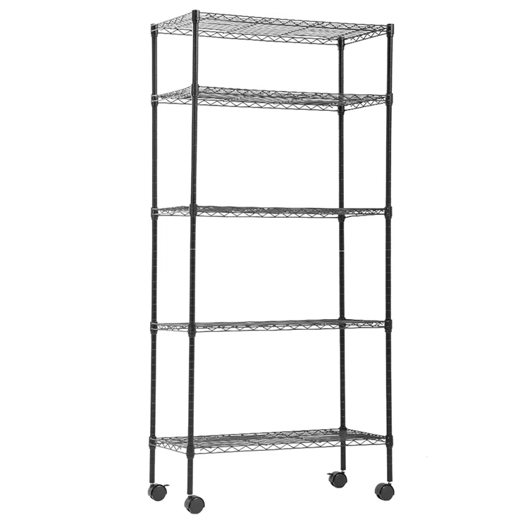 Konnor 30'' W Steel Height -Adjustable Shelving Unit with Wheels