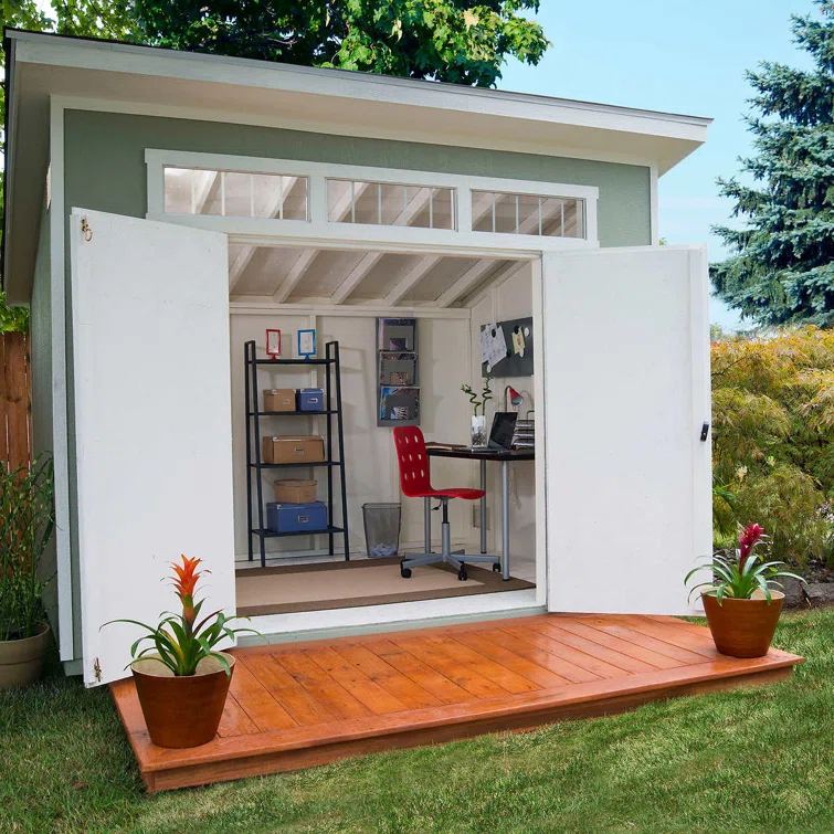 Olympia Do-it Yourself 10 ft. W x 7.5 ft. D Manufactured Wood Storage Shed