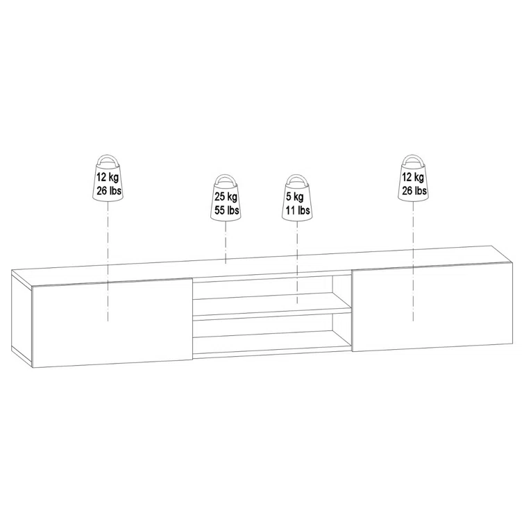 Waco Floating TV Stand Up to 80