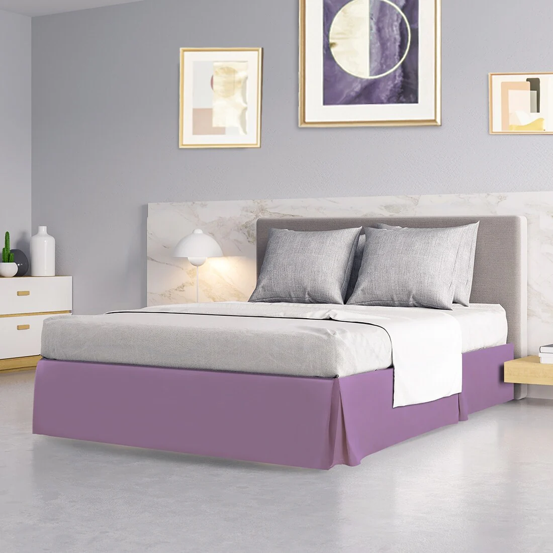 Bed Skirt Double Brushed Microfiber with Dust Ruffle,