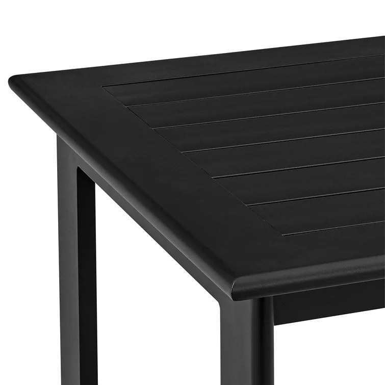 Alirra 5 Piece Outdoor Bar Table Set in Aluminum with Gray Cushions
