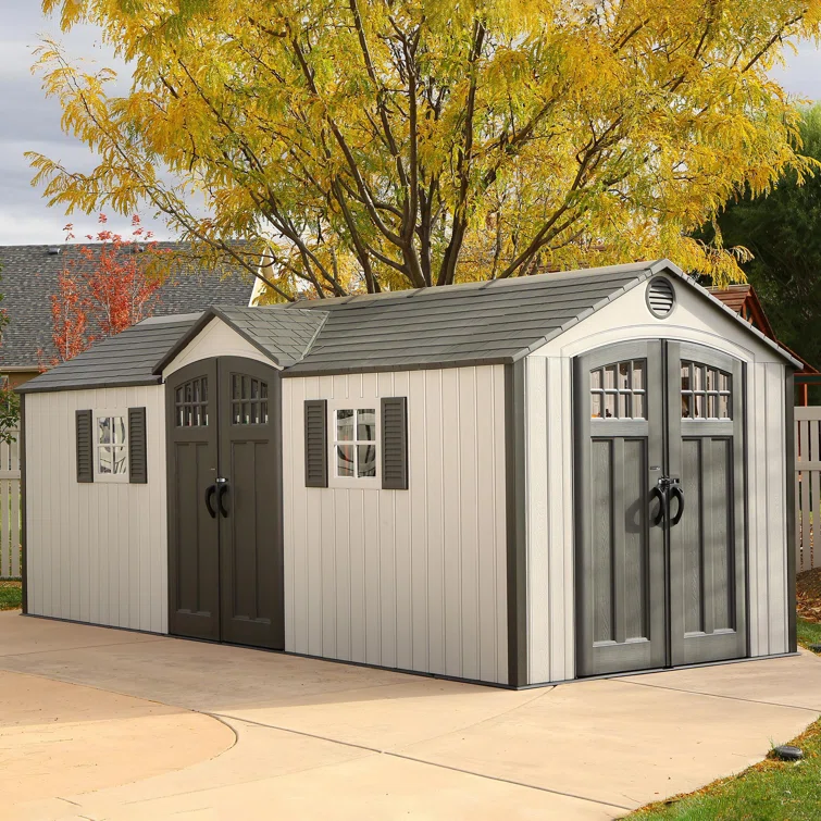 Lifetime Outdoor Storage Shed, 20' x 8' With Dual Side Entry