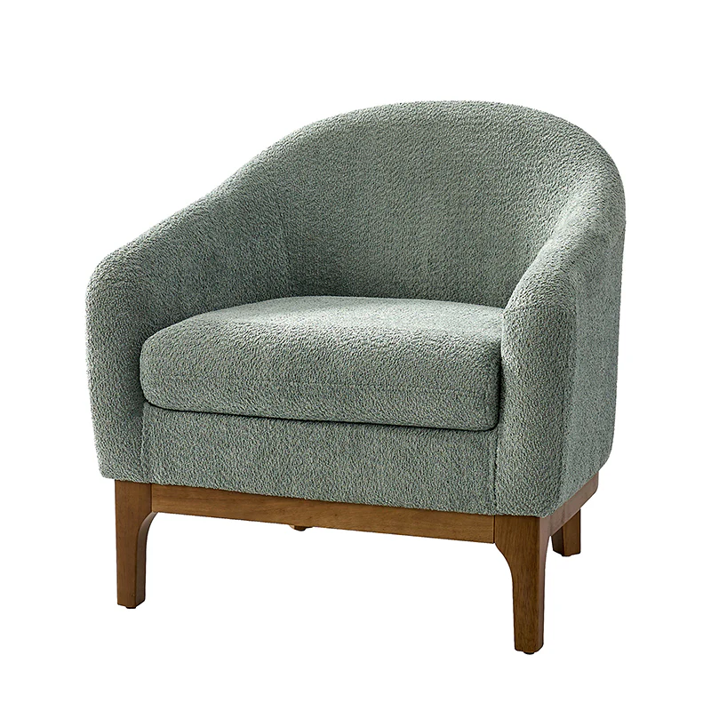 August Boucle Armchair Chair with Soft, Fuzzy Texture