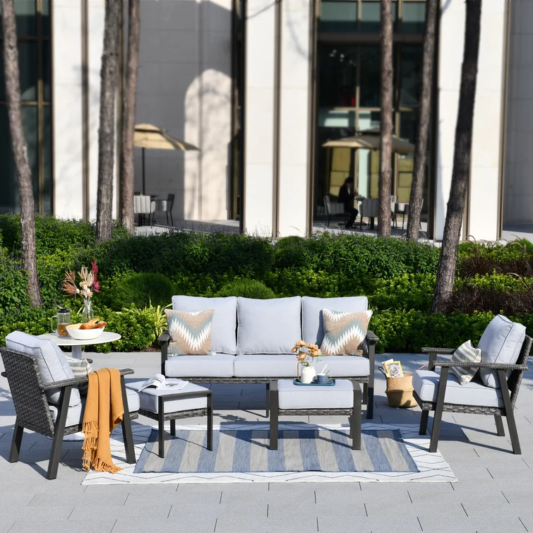 Aisatou 5 - Person Outdoor Seating Group with Cushions