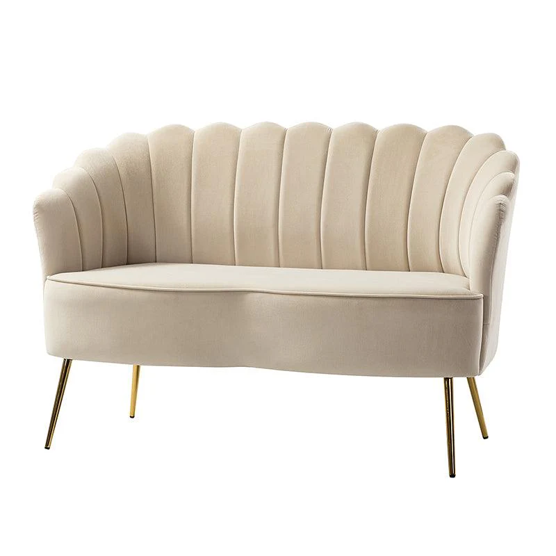 Ariel 3-Piece Scalloped Velvet Living Room Set