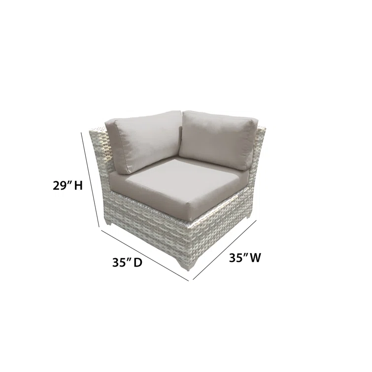 Bannister Fairmont 10 Piece Outdoor Sectional Seating Group with Cushions and Storage Coffee Table