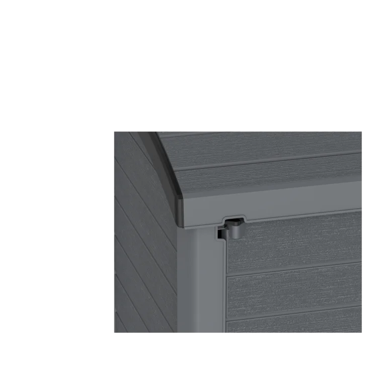 Arc Lid Rattan Horizontal Garbage Shed