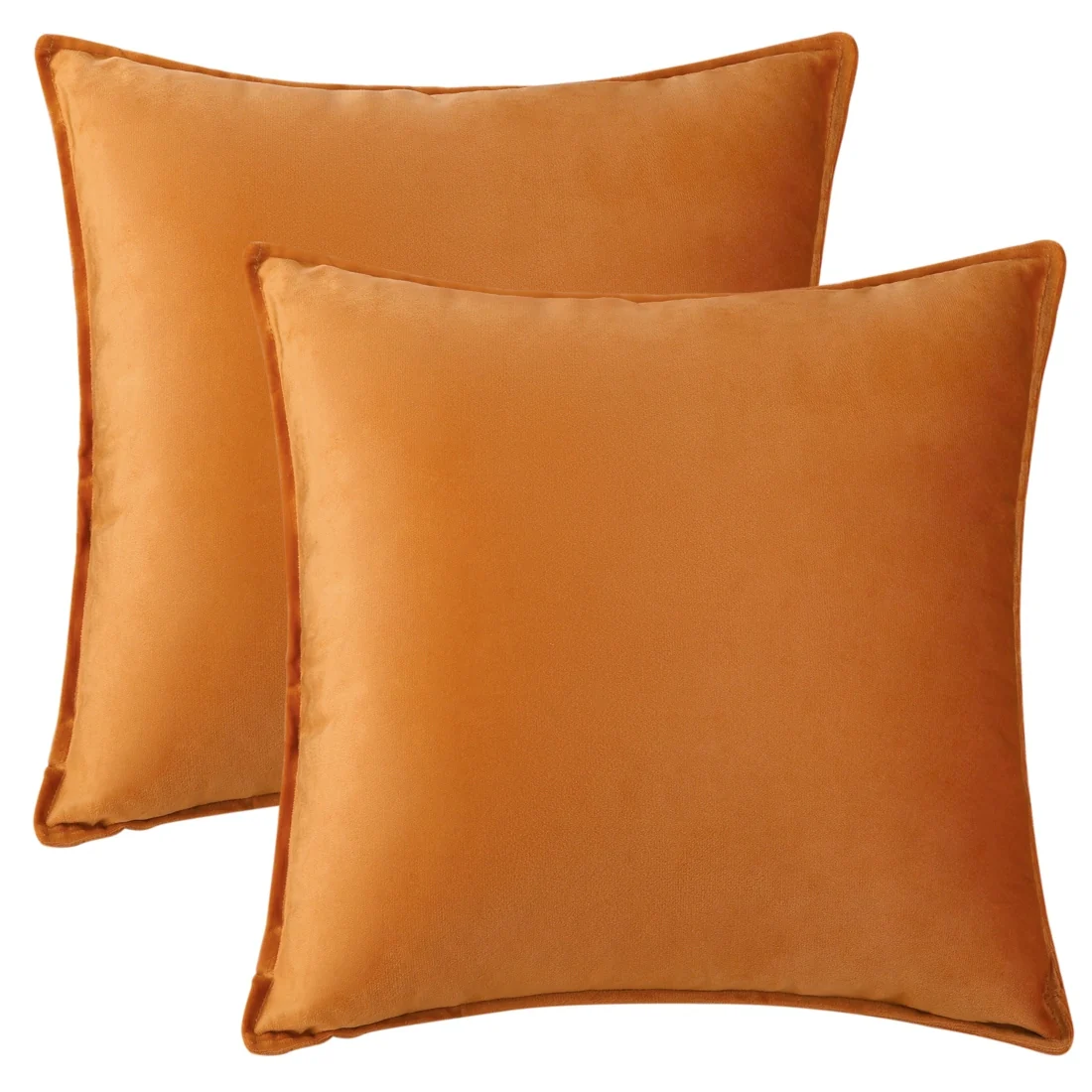 Pack of 2 Decorative Velvet Pillow Covers Home Decor Solid Pillow Cover