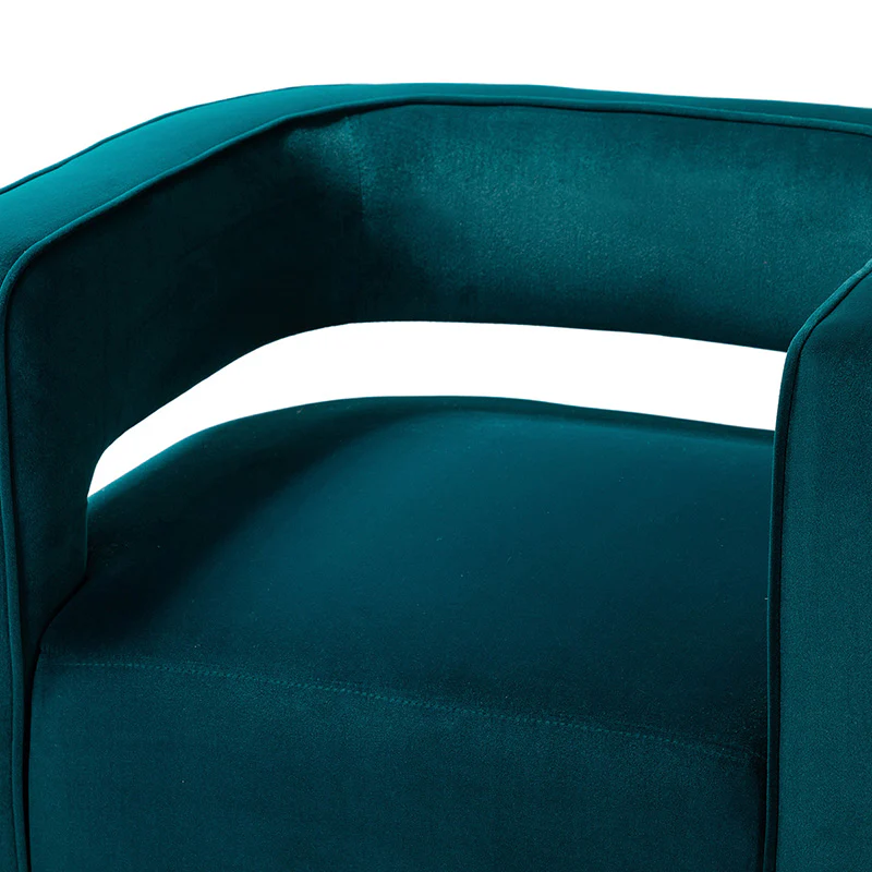 Agata Velvet Swivel Barrel Armchair