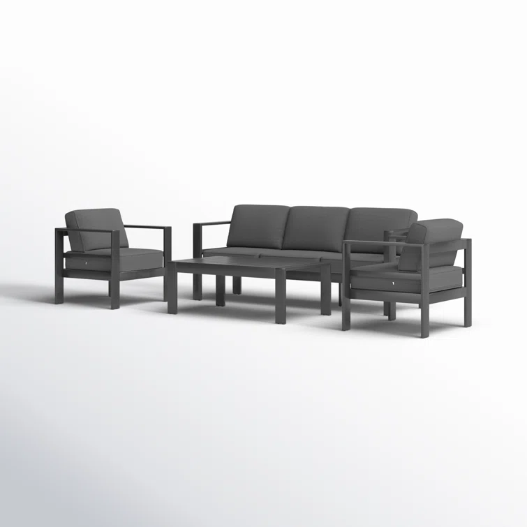 Arnhildur 5 - Person Outdoor Seating Group with Cushions