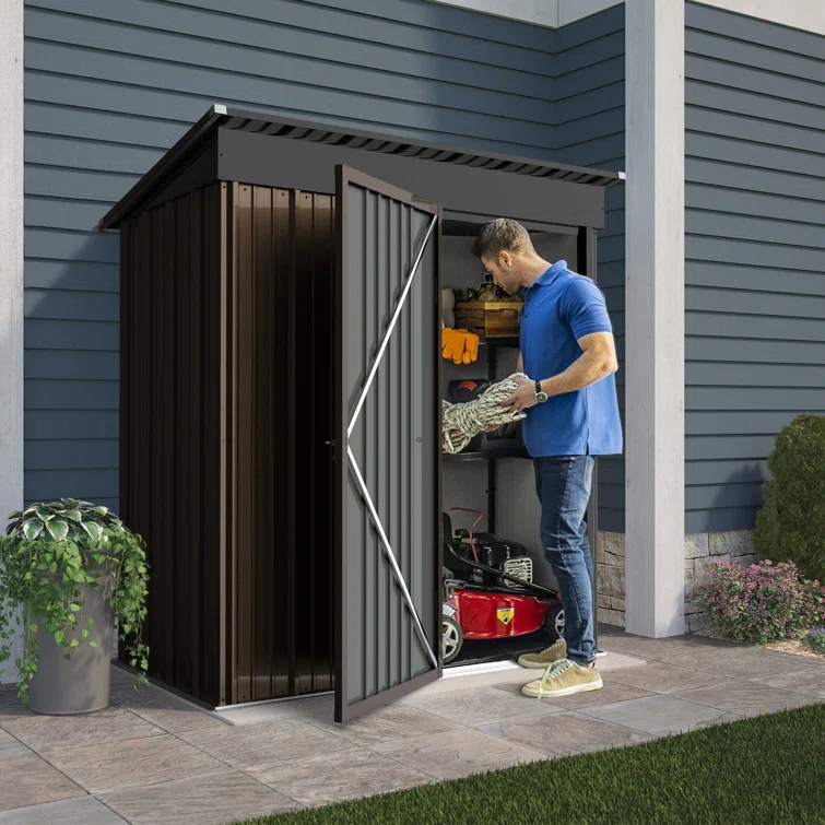 5 ft. W x 3 ft. D Stainless Steel Storage Shed