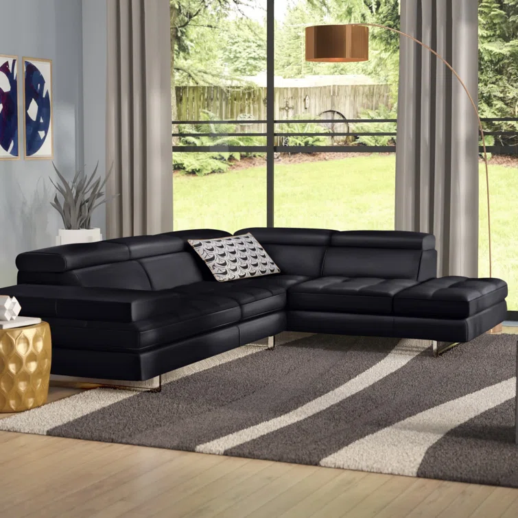 2 - Piece Leather Sectional