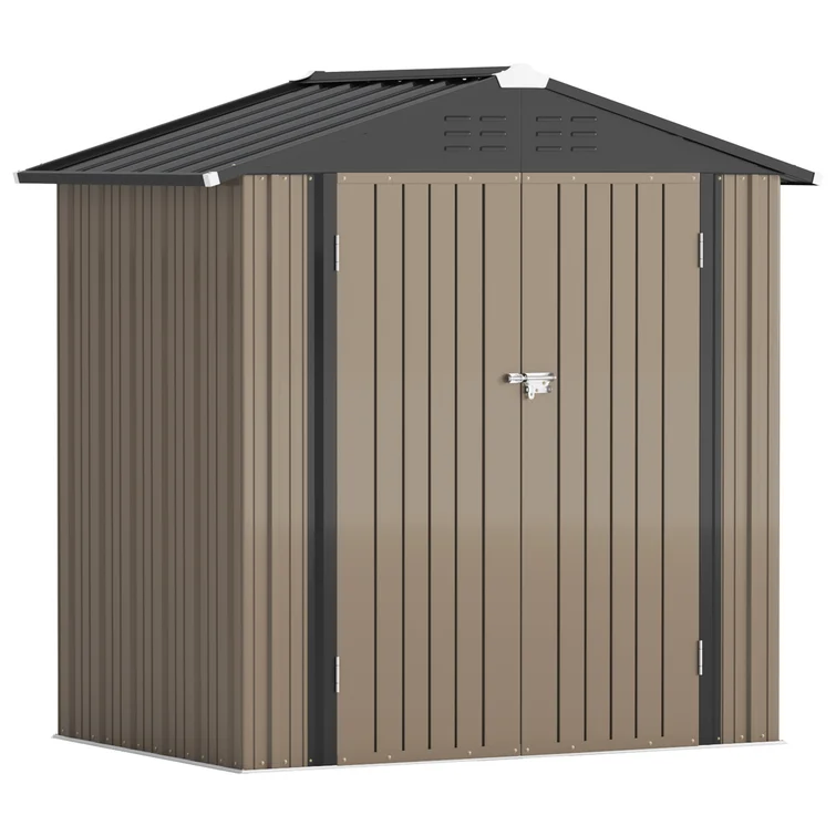 6 ft. W x 4 ft. D Steel Storage Shed