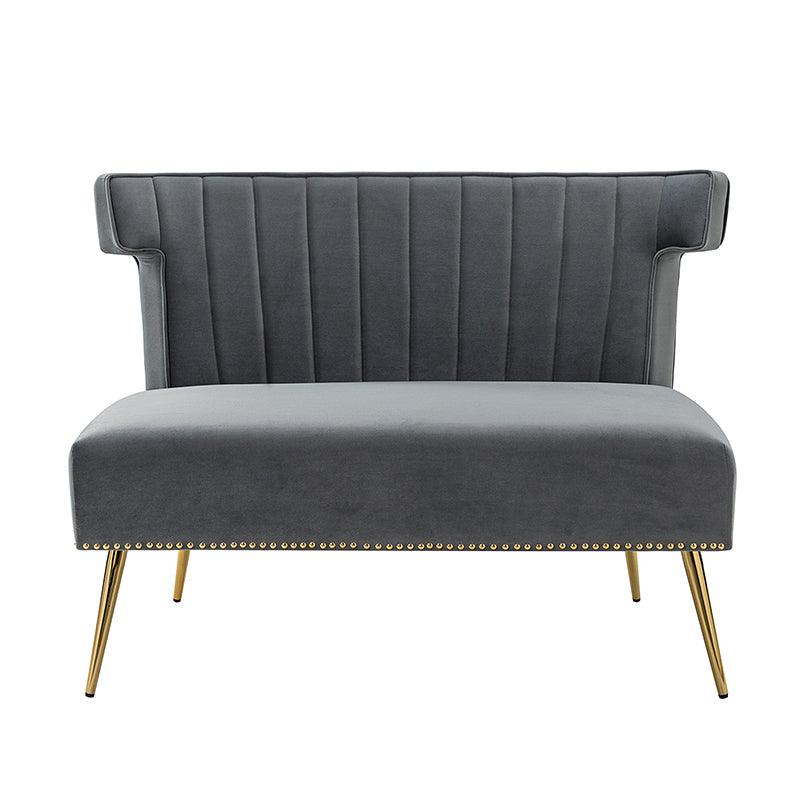 Megara Velvet Armless Wingback Loveseat