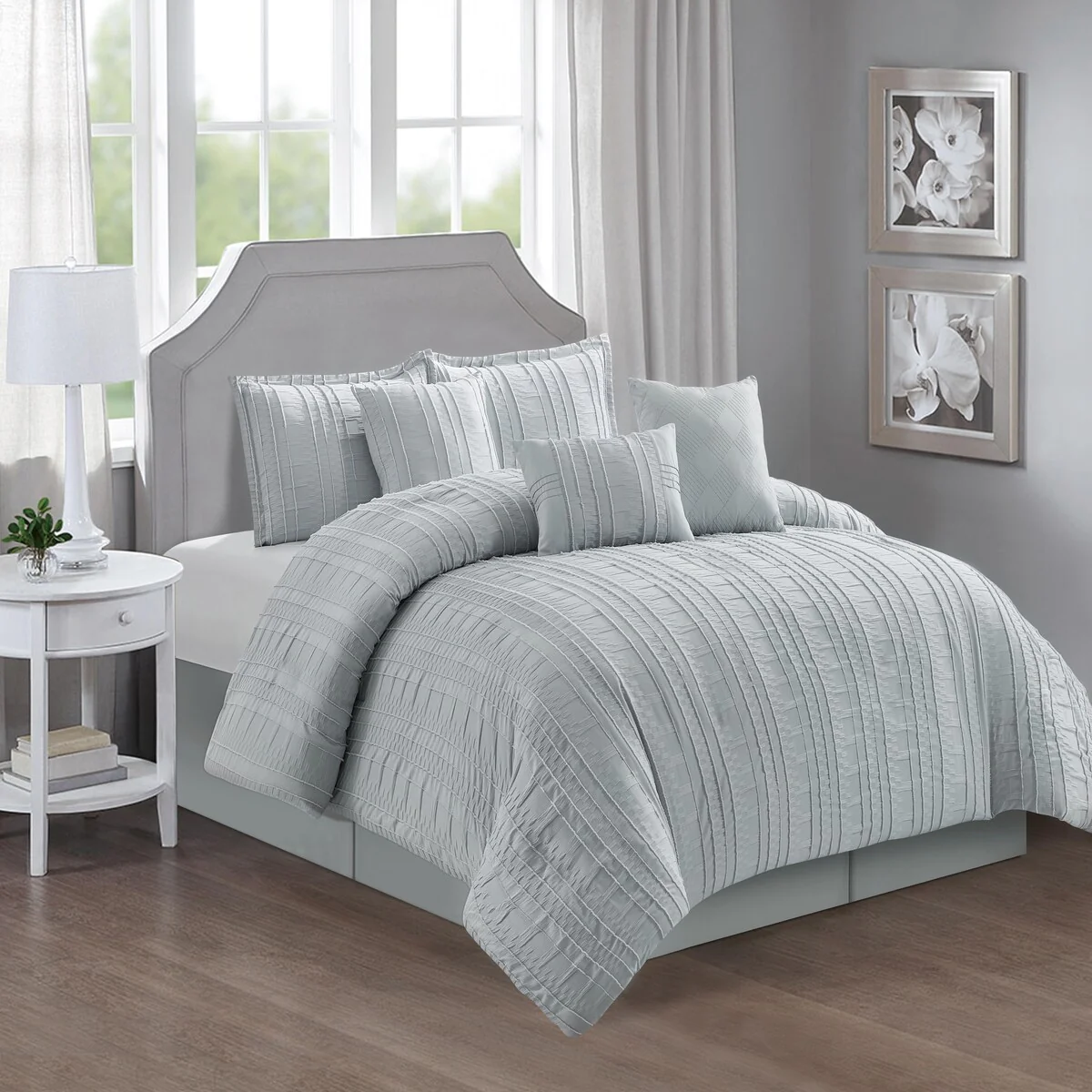 Nanshing Dakota Clipped Stripes Comforter Set