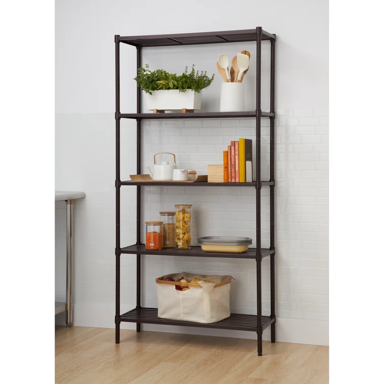 36" W x 14" D x 72" H 5 Tier Slat Shelving