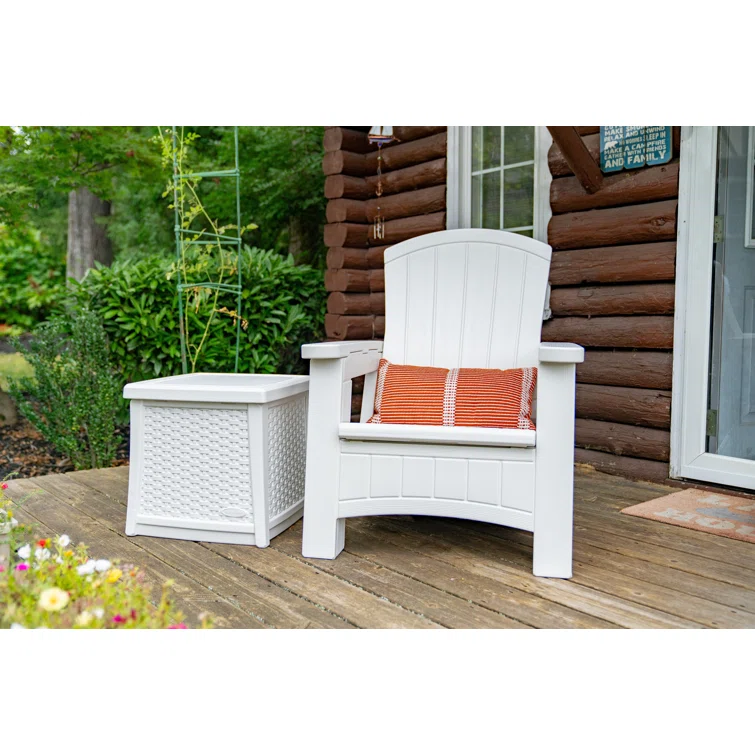 Suncast 18.75'' W 13 Gallons Water Resistant Resin Deck Box
