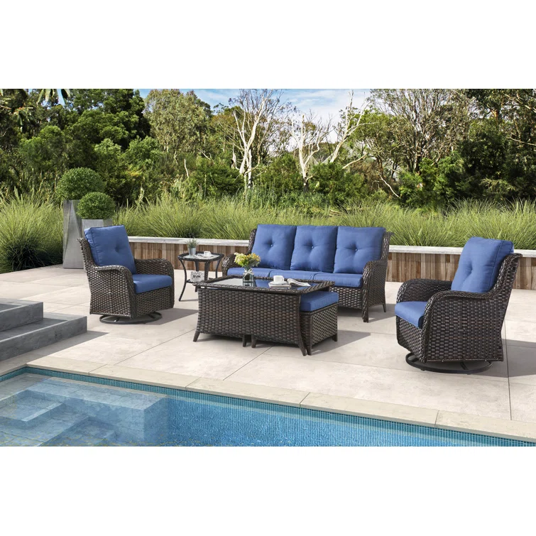 5 - Person Outdoor Seating Group with Cushions