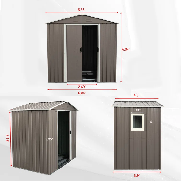 6 ft. x 4 ft. Metal Tool Shed