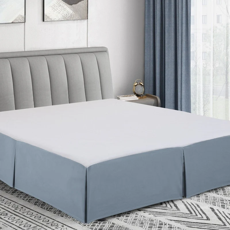 Swift Home Easy Fit Tailored Pleat Microfiber Bed Skirt with 14-inch Drop