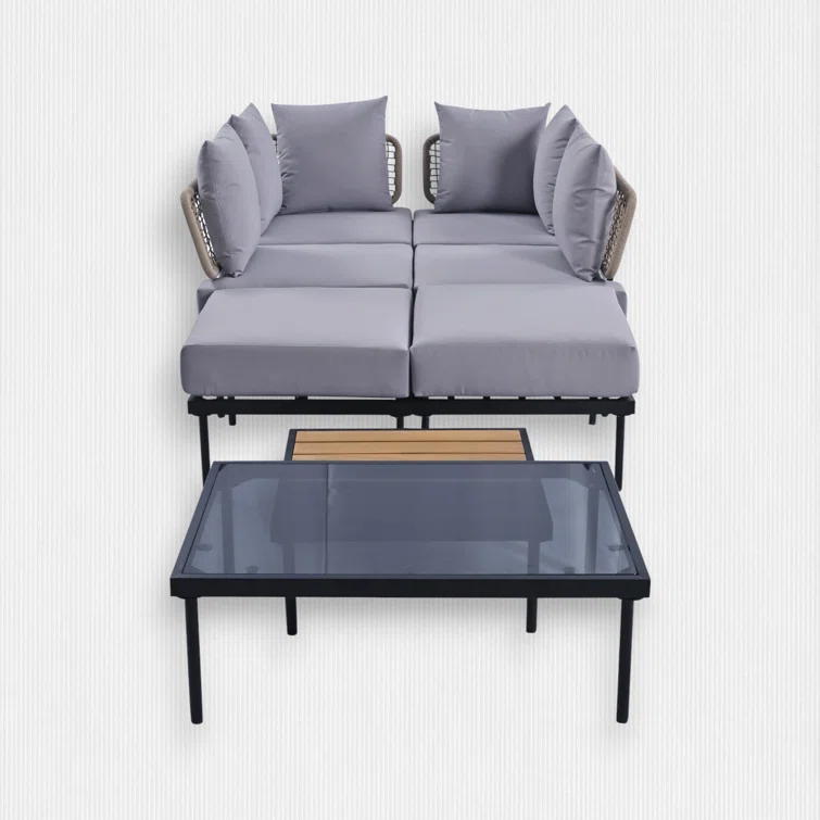 Jasin 6 - Person Outdoor Seating Group with Cushions