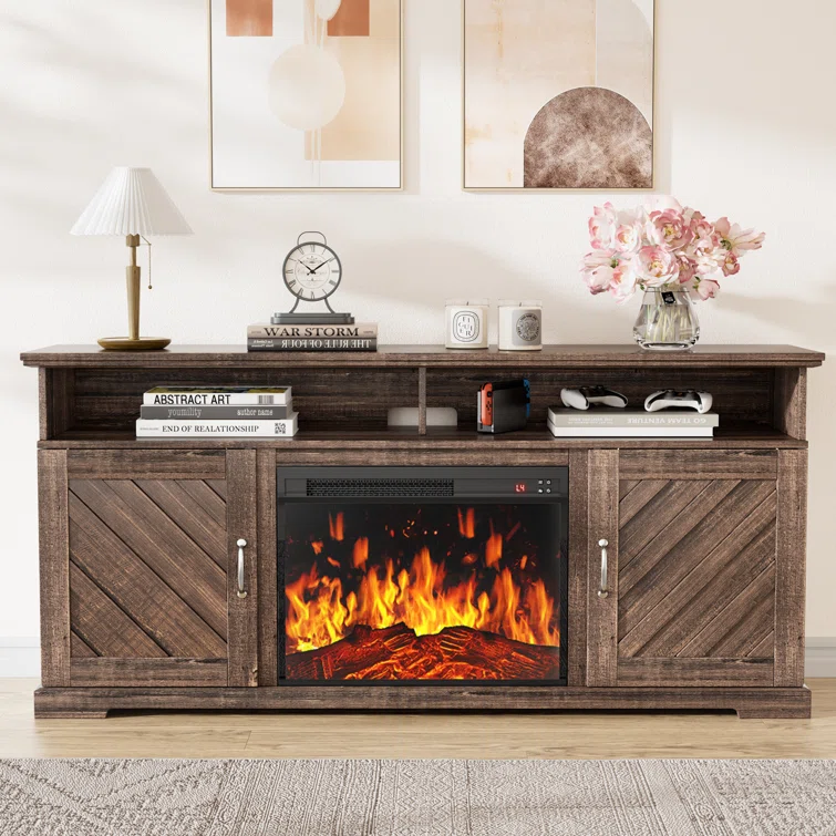 Aillie Farmhouse TV Stand For TVs Up To 70