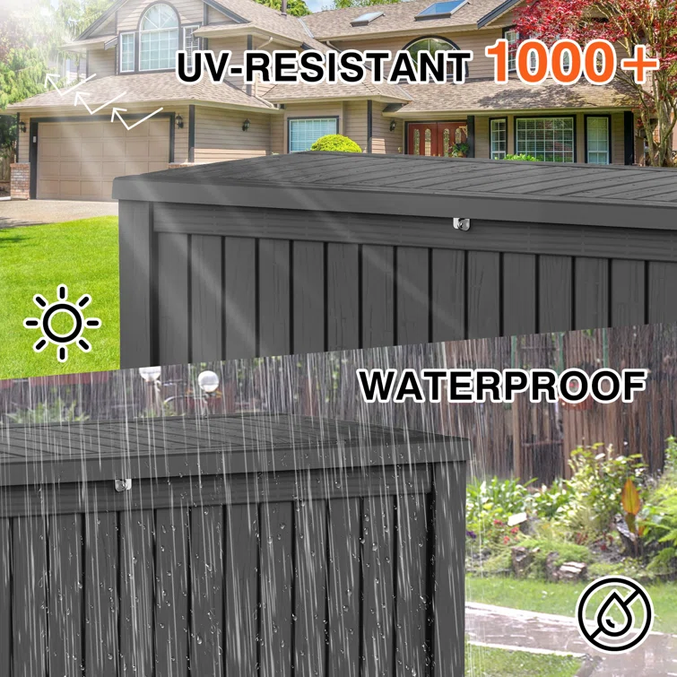 Emperic Design 60.8'' W 150 Gallons Water Resistant Resin Lockable Deck Box