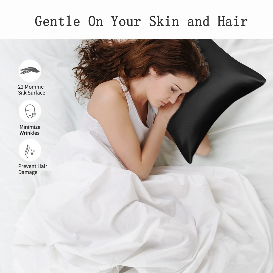Silk Pillowcase Standard Queen King Size for Hair and Skin 22 Momme Silk Pillow Cases