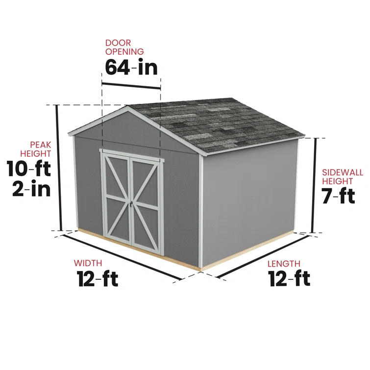 Astoria 12 ft. W x 12 ft. D Wood Storage Shed
