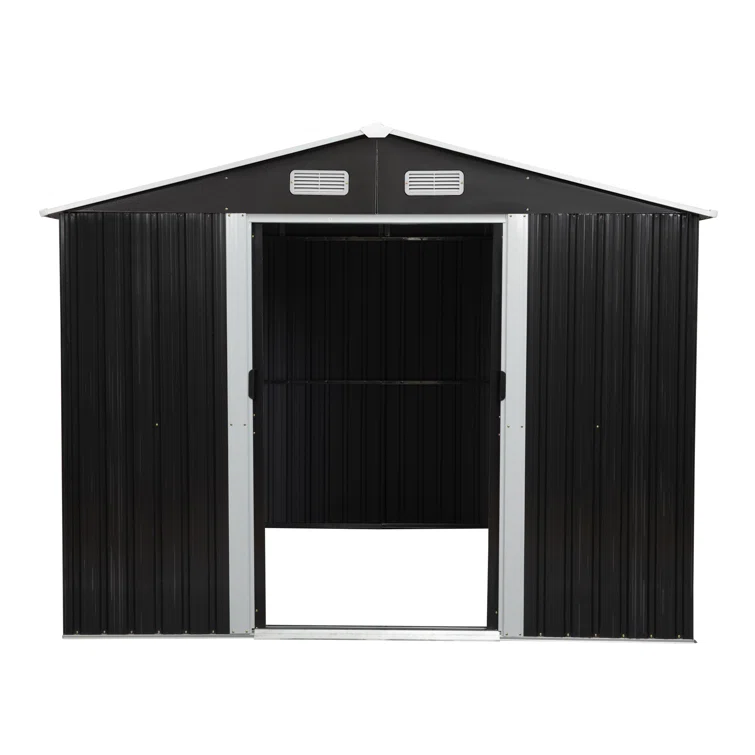 8 Ft. W X 10 Ft. D Outdoor Galvanized Steel Storage Shed