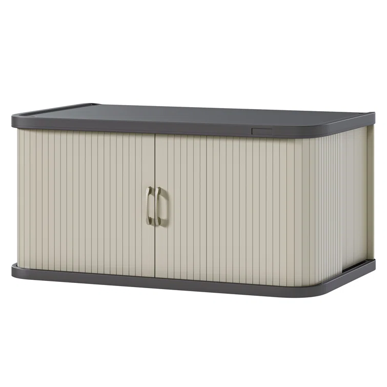 Balconera 35.4'' W 50 Gallons Water Resistant Resin Cabinet Deck Box in Beige