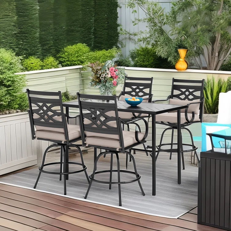 Alyne 4 - Person Rectangular Outdoor Dining Set with Cushions