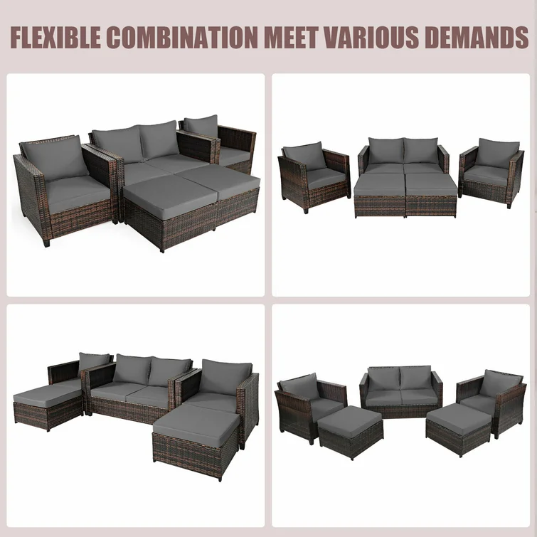 Langston 6 - Person Outdoor Seating Group with Cushions