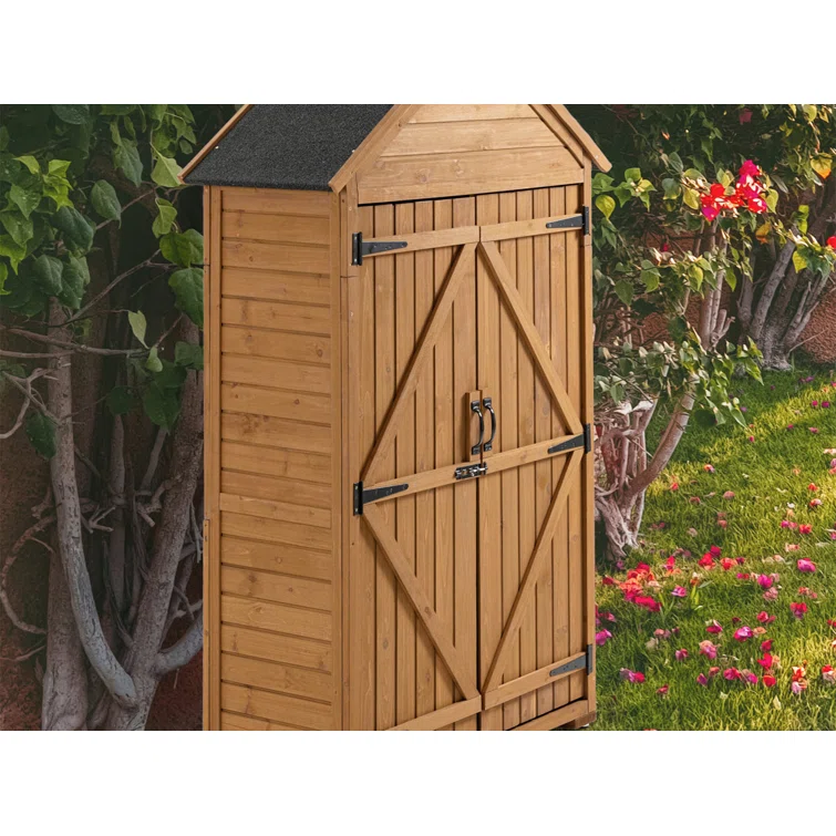 3 ft. W x 2 ft. D Wood Vertical Tool Shed